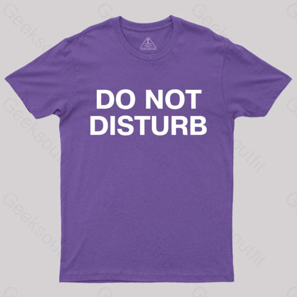 Do Not Disturb Nerd T-Shirt Purple / S