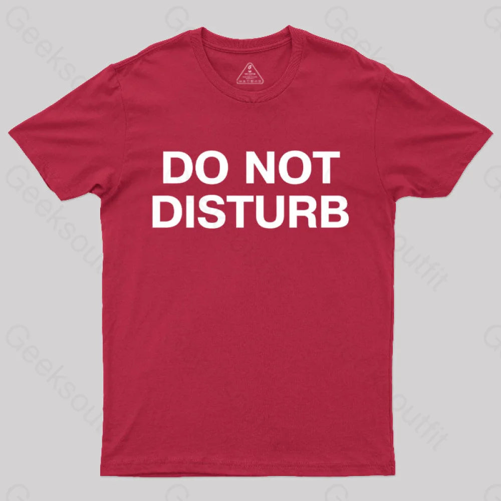 Do Not Disturb Nerd T-Shirt Red / S