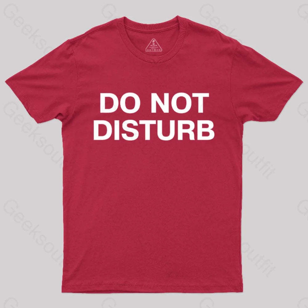 Do Not Disturb Nerd T-Shirt Red / S