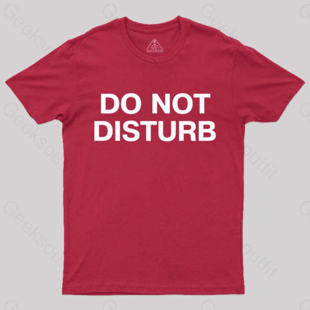 Do Not Disturb Nerd T-Shirt Red / S