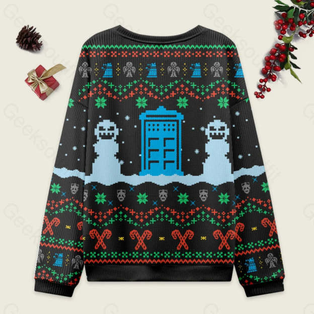 Doctor Who Black Ugly Christmas Sweater