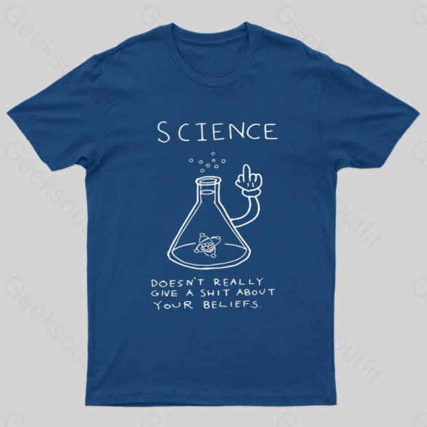 Doesn’t Really Give A Shit About Your Belifes T-Shirt Navy / S