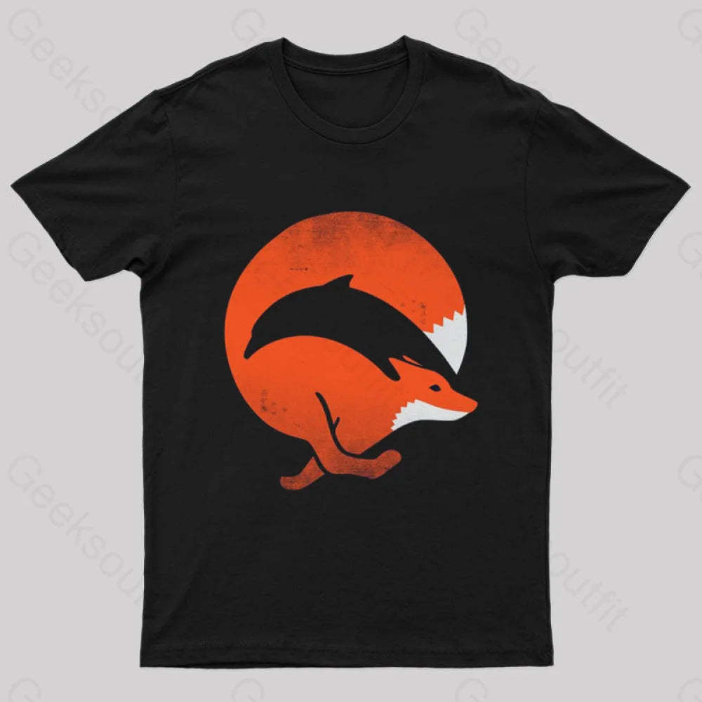 Dolphox Geek T-Shirt Black / S