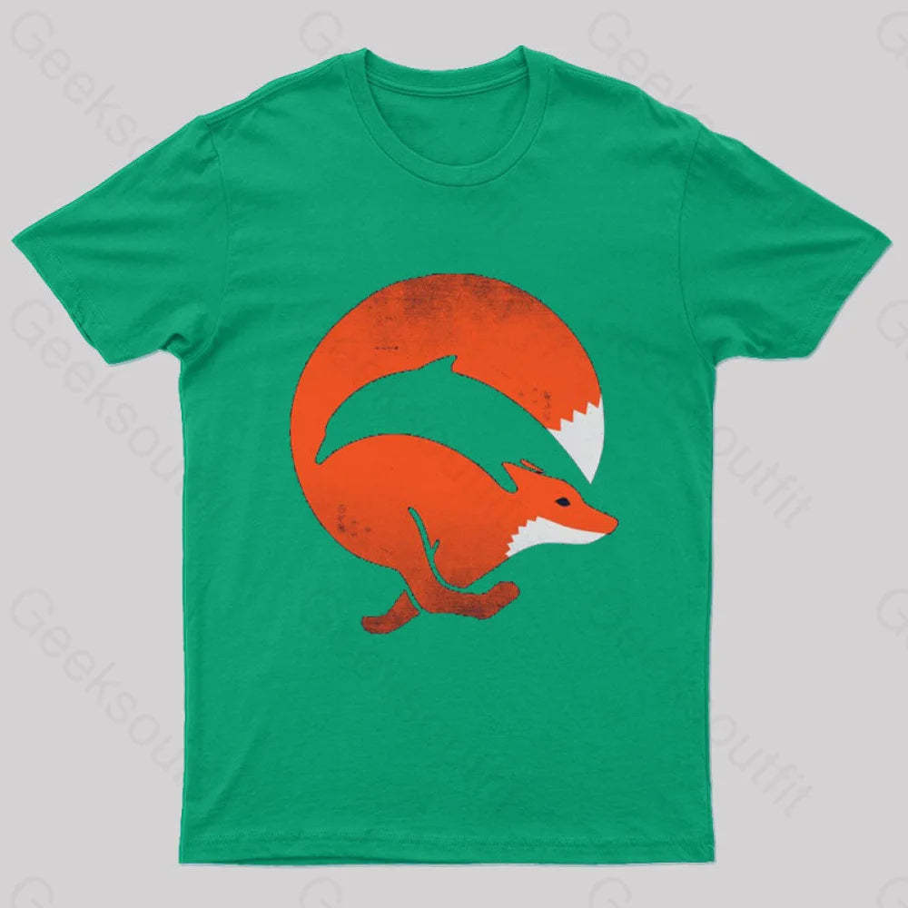 Dolphox Geek T-Shirt Green / S