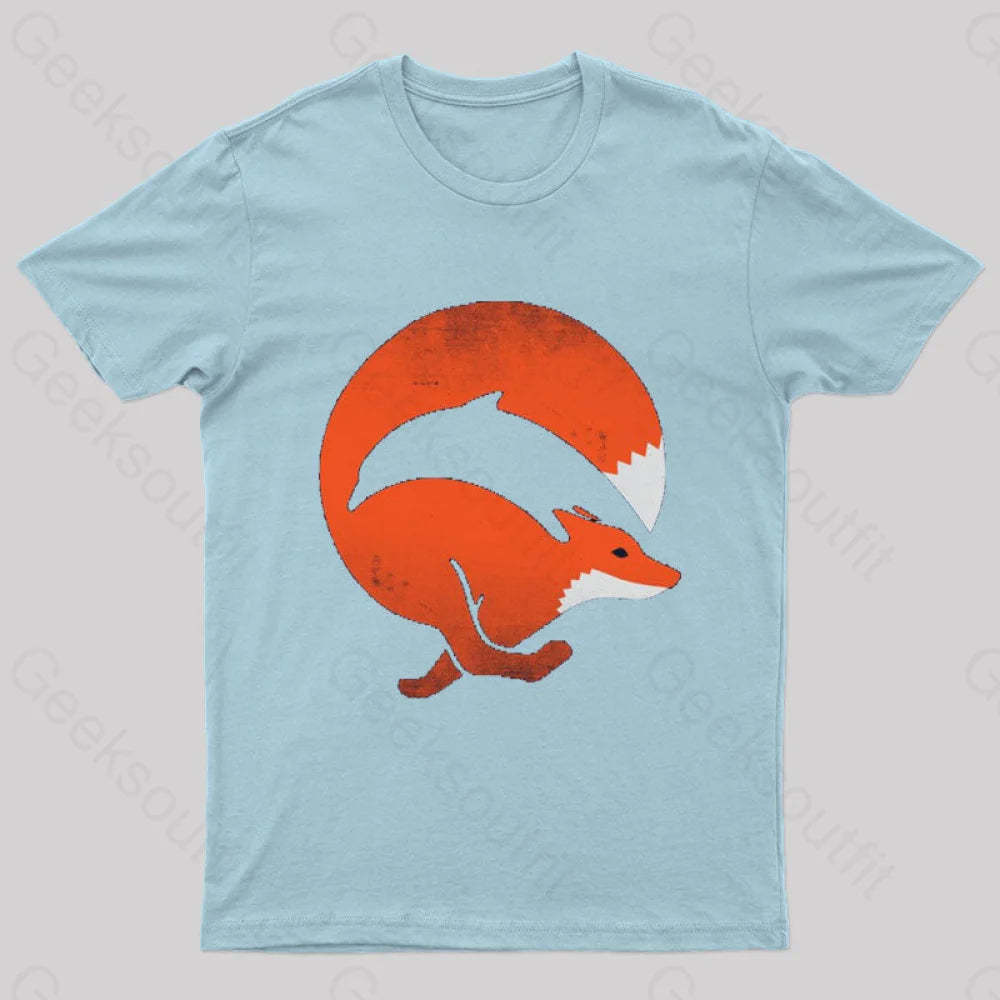 Dolphox Geek T-Shirt Light Blue / S