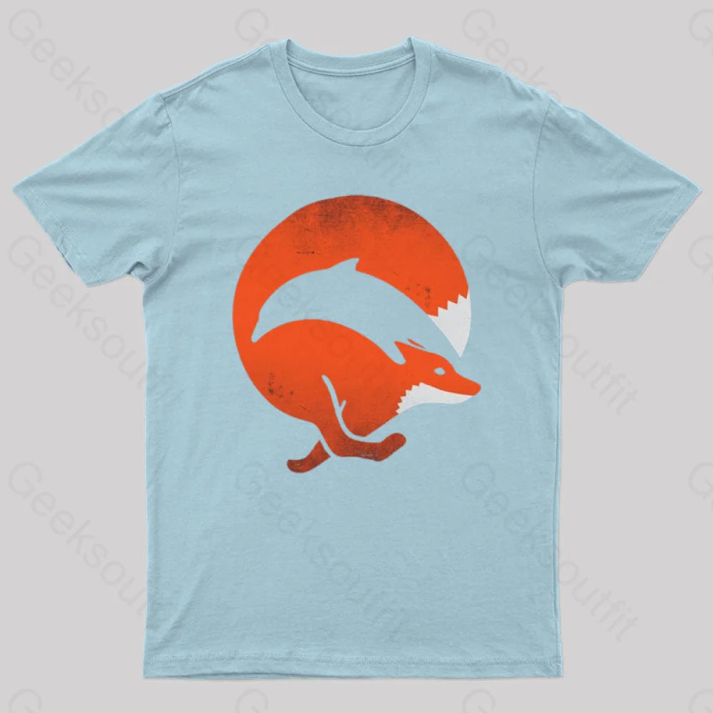 Dolphox Geek T-Shirt Light Blue / S