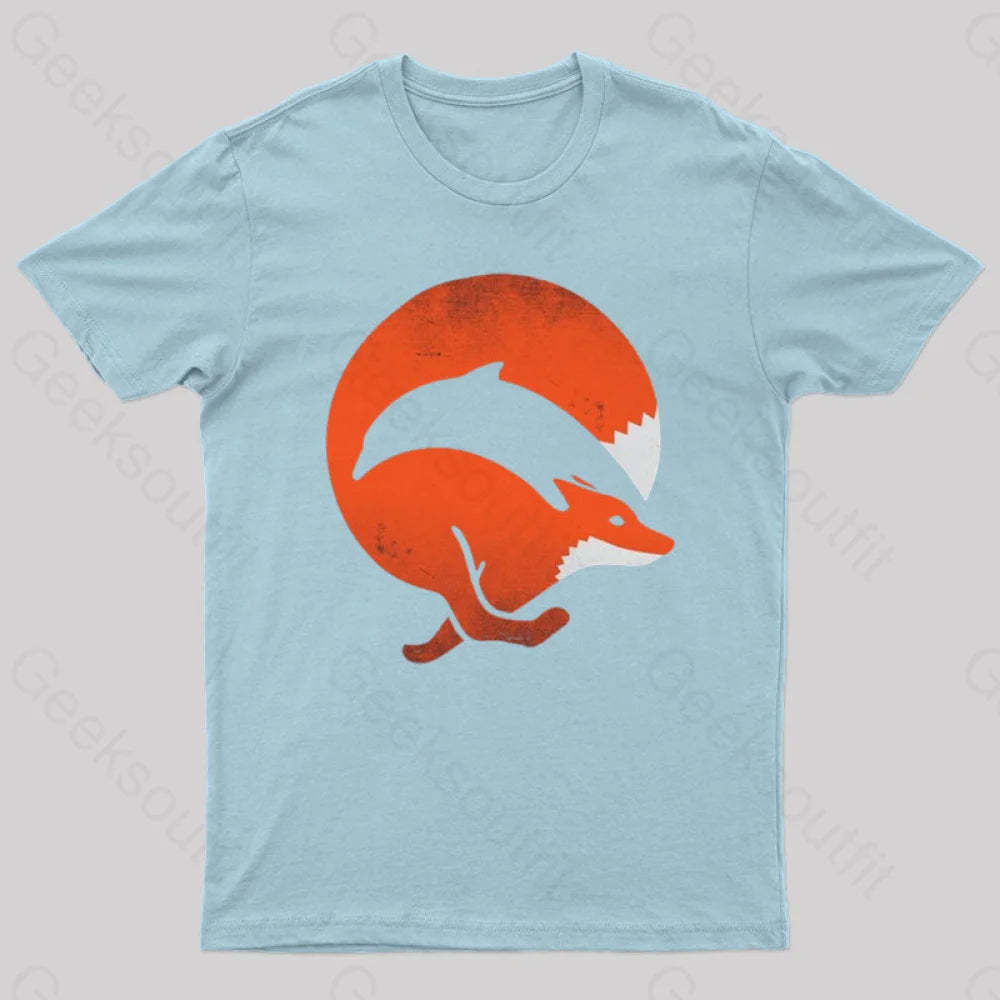 Dolphox Geek T-Shirt Light Blue / S