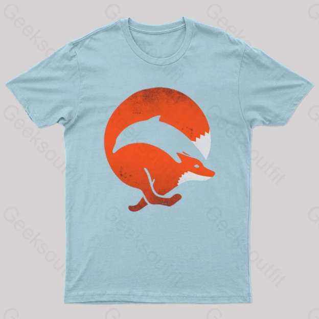 Dolphox Geek T-Shirt Light Blue / S