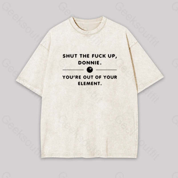 Donnie The Big Lebowski Geek Washed T-Shirt Apricot / S
