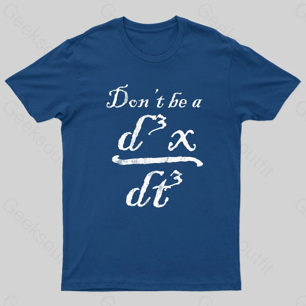 Don’t Be A Jerk Nerd T-Shirt Navy / S