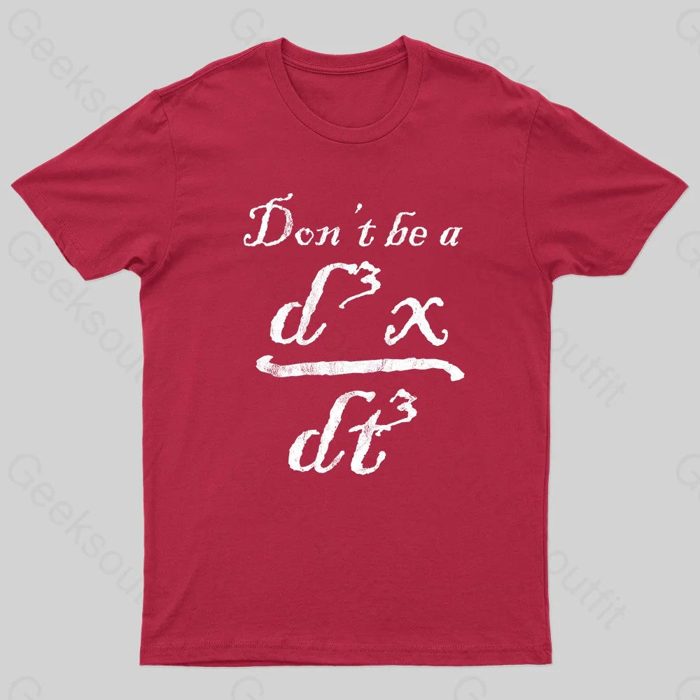 Don’t Be A Jerk Nerd T-Shirt Red / S