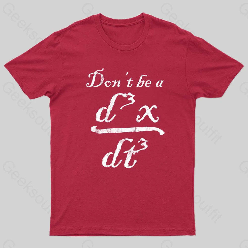Don’t Be A Jerk Nerd T-Shirt Red / S