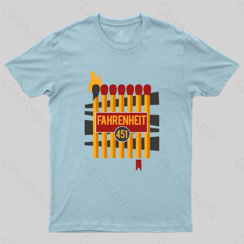 Don’t Burn Read Them T-Shirt Light Blue / S