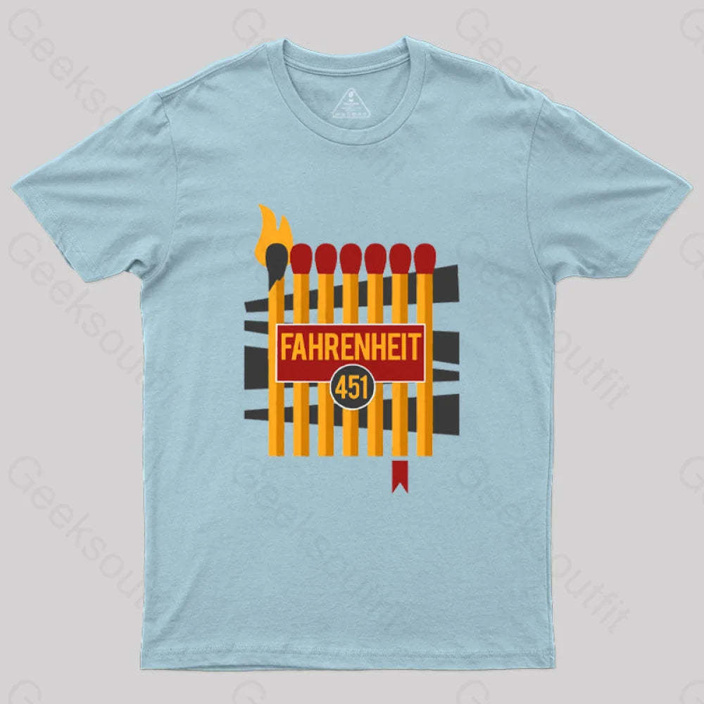 Don’t Burn Read Them T-Shirt Light Blue / S