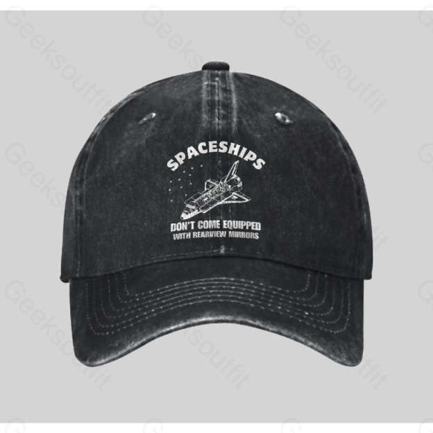Don¡¯t Come Equipped With Rearview Mirrors Washed Vintage Baseball Cap Black