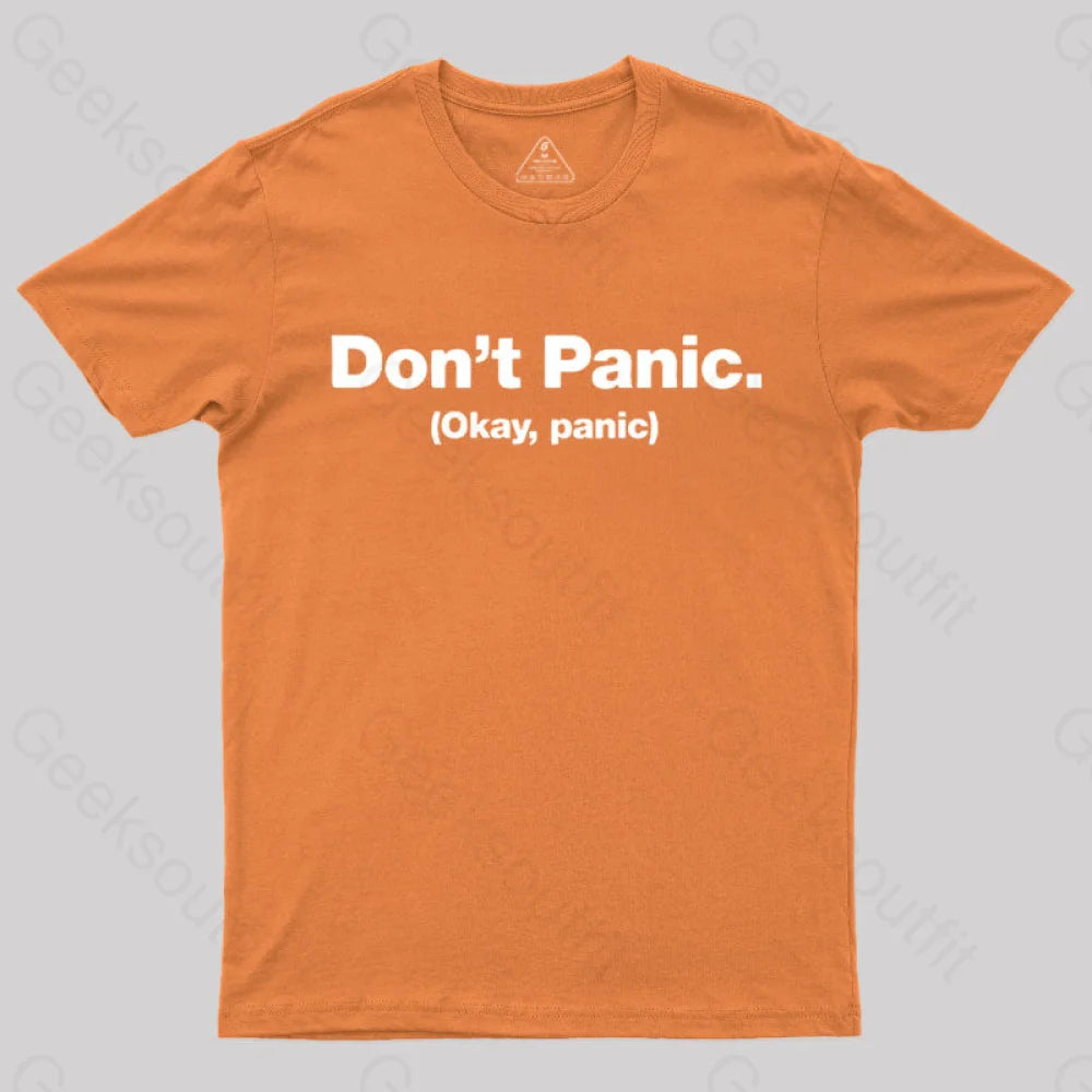 Don’t Panic Geek T-Shirt Orange / S