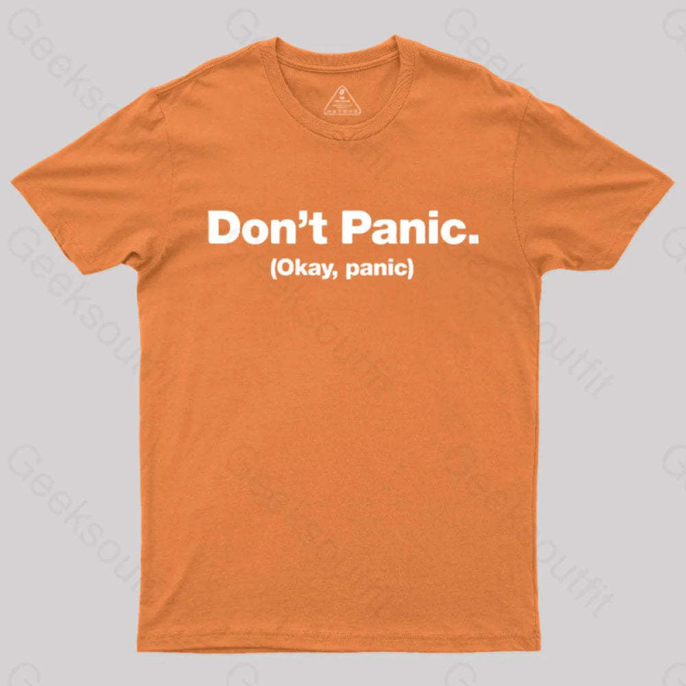 Don’t Panic Geek T-Shirt Orange / S