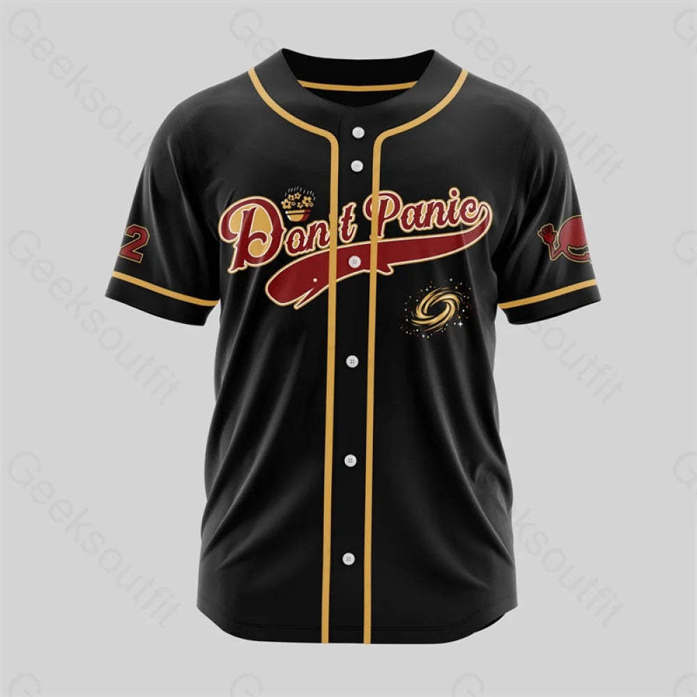 Personalized Don’t Panic Infinity Baseball Jersey Xs