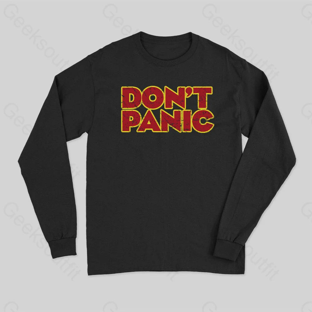 Don?��t Panic Long Sleeve T-Shirt Black / S