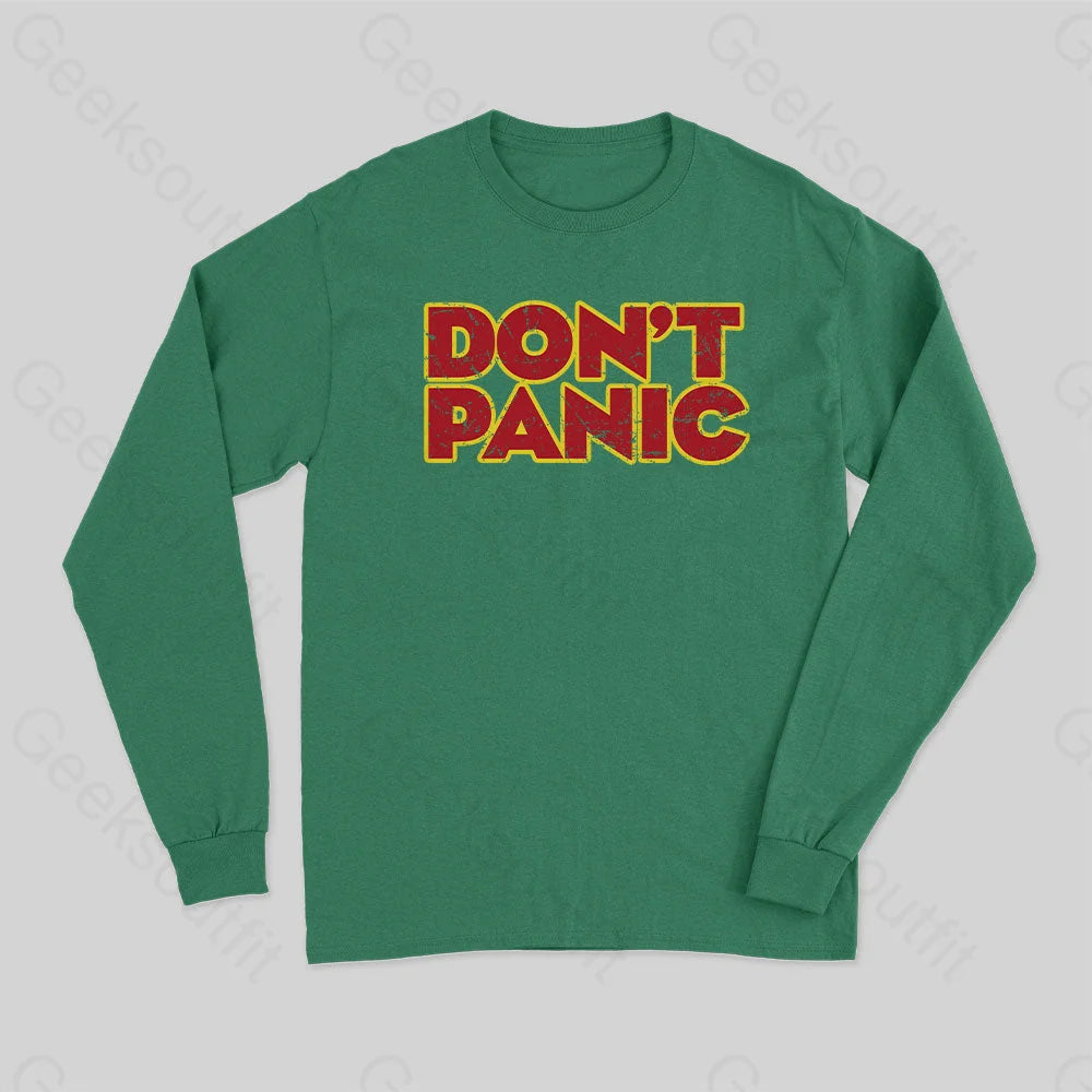 Don?��t Panic Long Sleeve T-Shirt Green / S