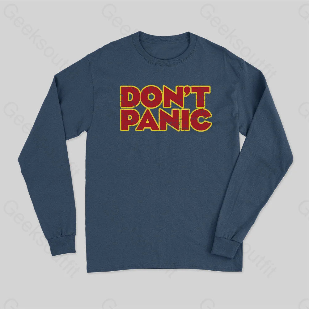 Don?��t Panic Long Sleeve T-Shirt Navy / S