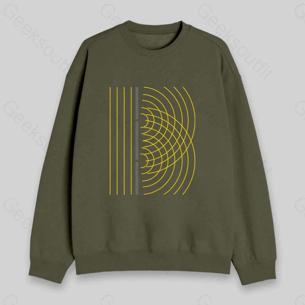 Double Slit Light Wave Particle Science Experiment Sweatshirt - Geeksoutfit