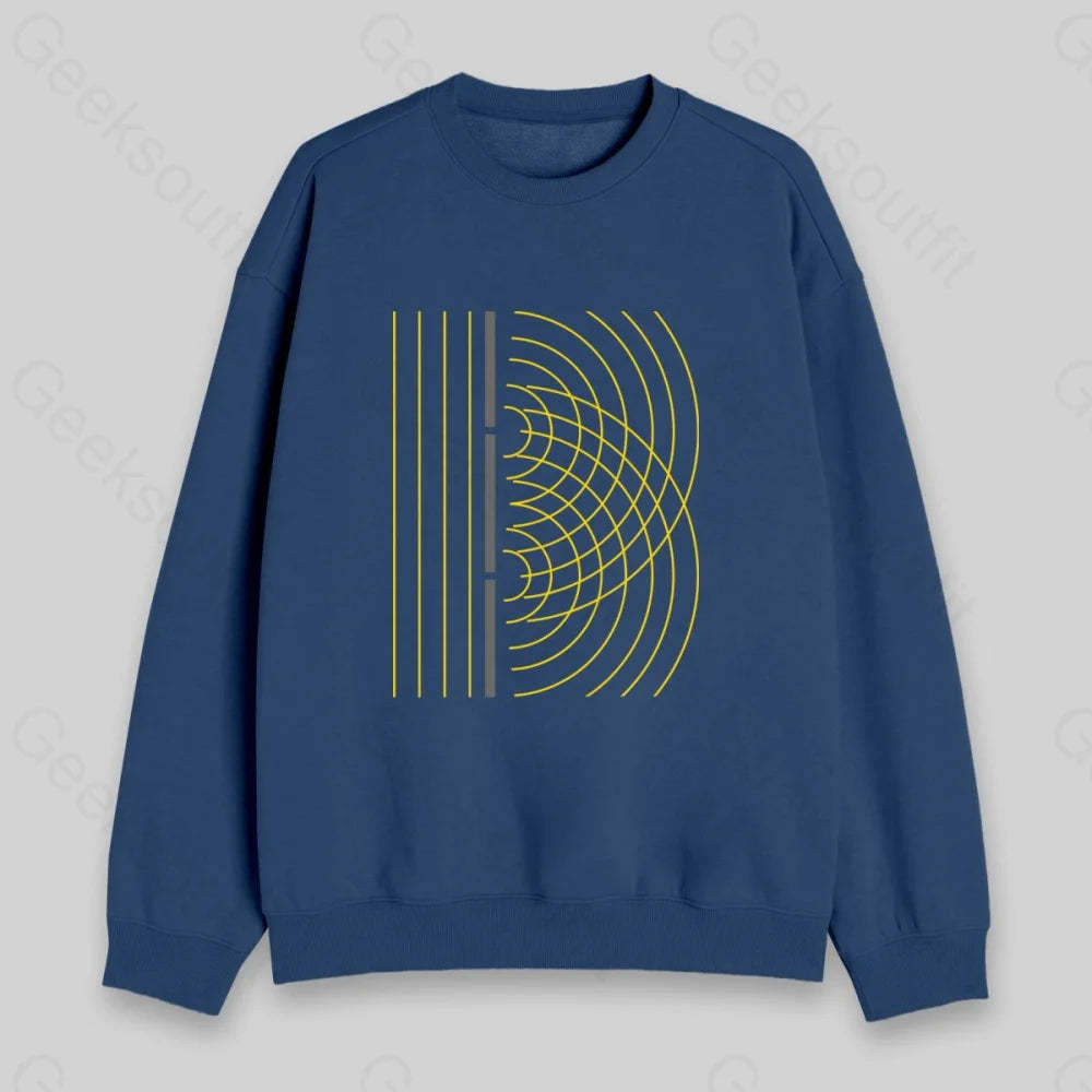 Double Slit Light Wave Particle Science Experiment Sweatshirt - Geeksoutfit