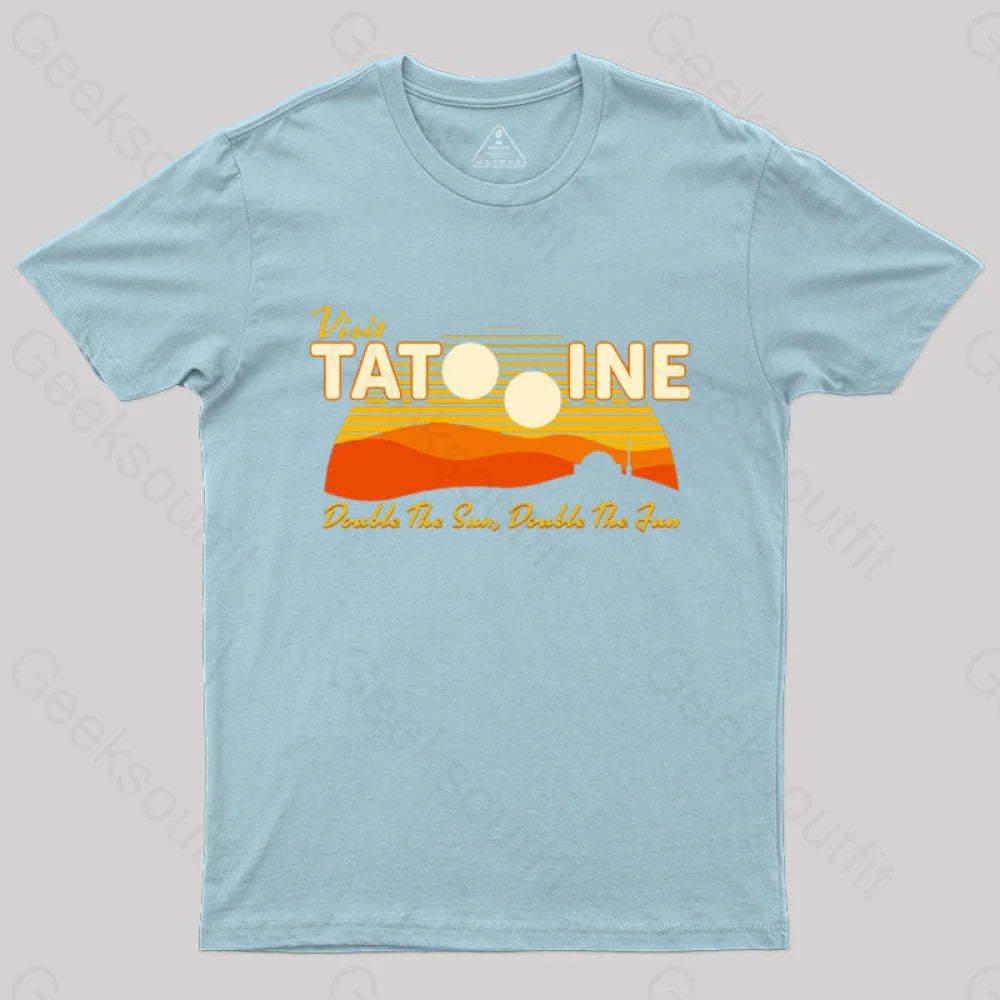 Double The Sun Fun T-Shirt Light Blue / S