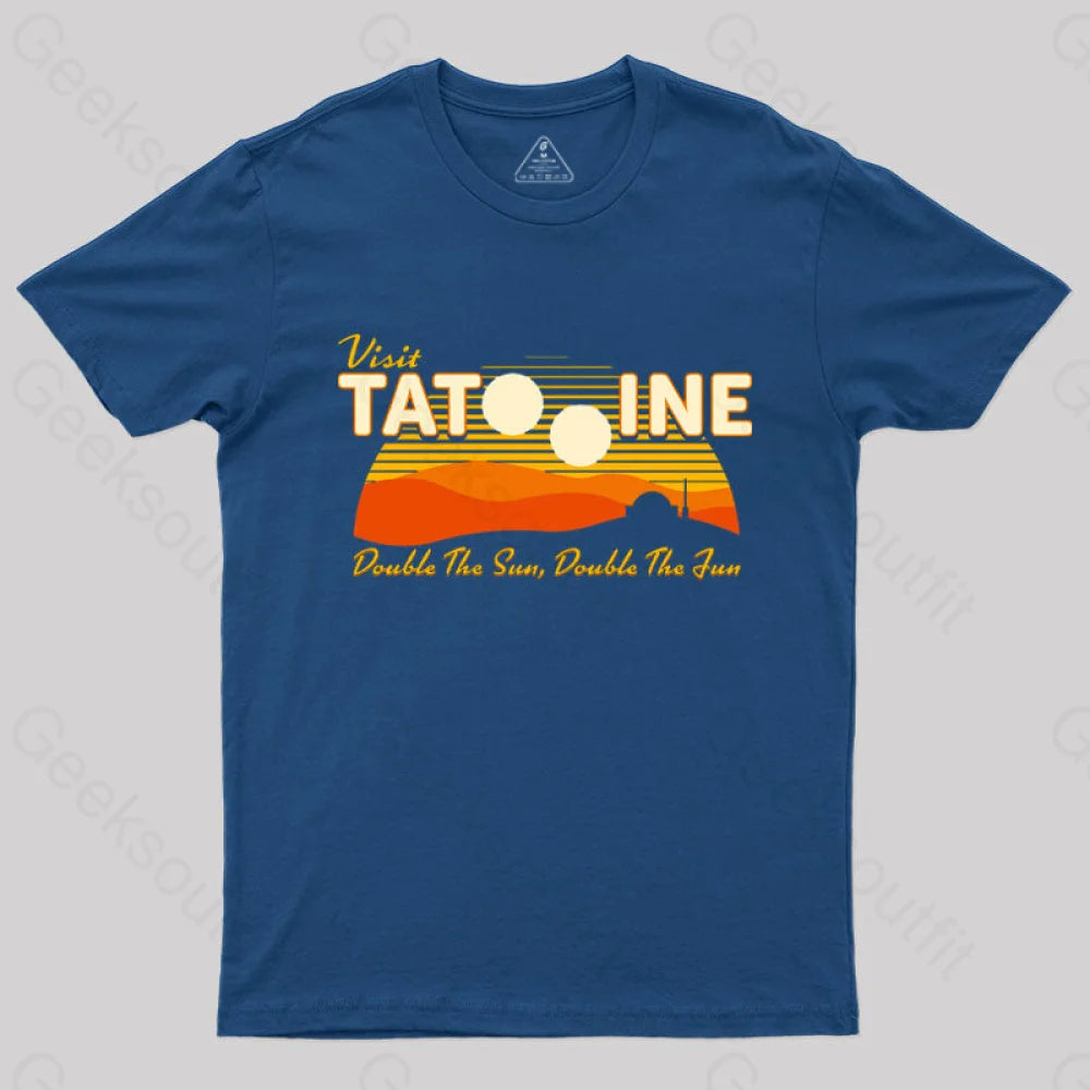 Double The Sun Fun T-Shirt Navy / S