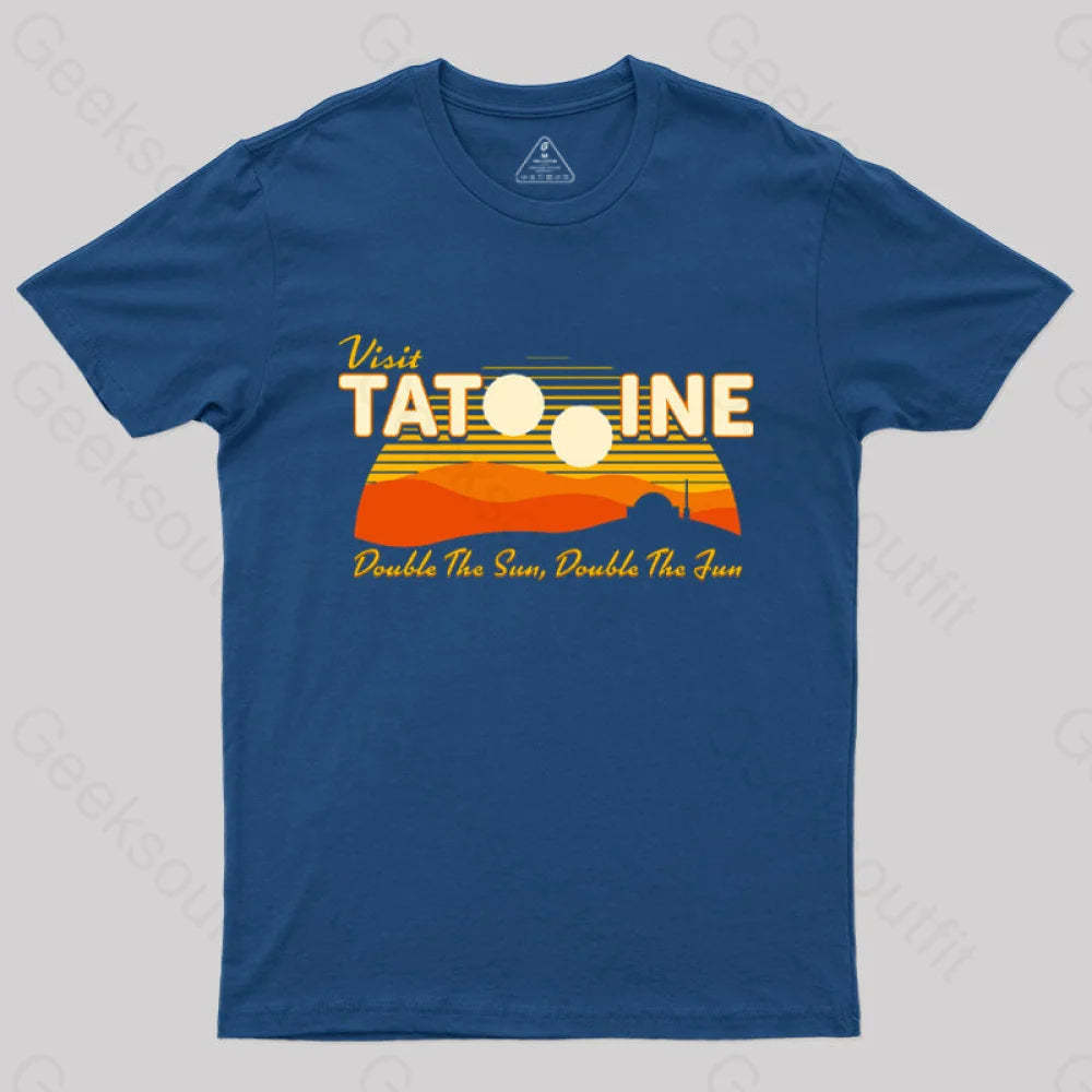 Double The Sun Fun T-Shirt Navy / S