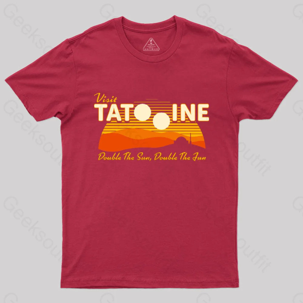 Double The Sun Fun T-Shirt Red / S