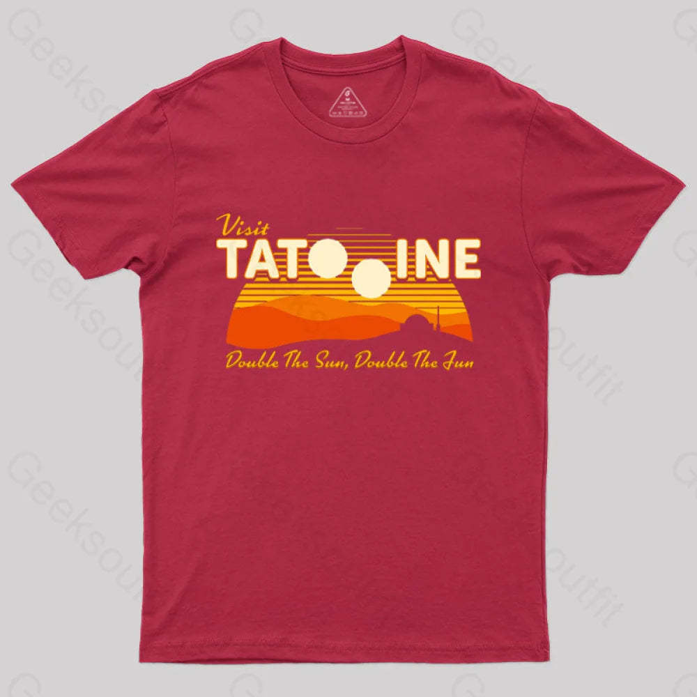 Double The Sun Fun T-Shirt Red / S