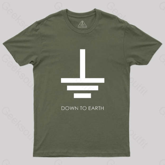 Down To Earth T-Shirt Army Green / S