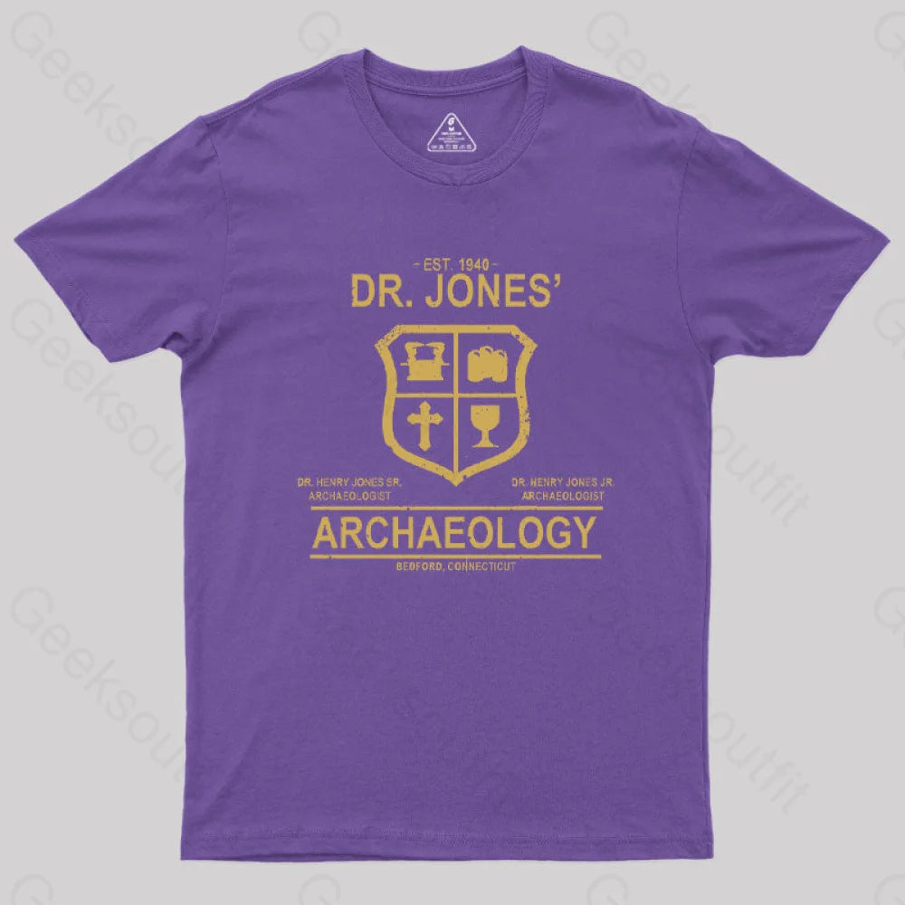 Dr. Jones’ Archaeology Classic T-Shirt Purple / S