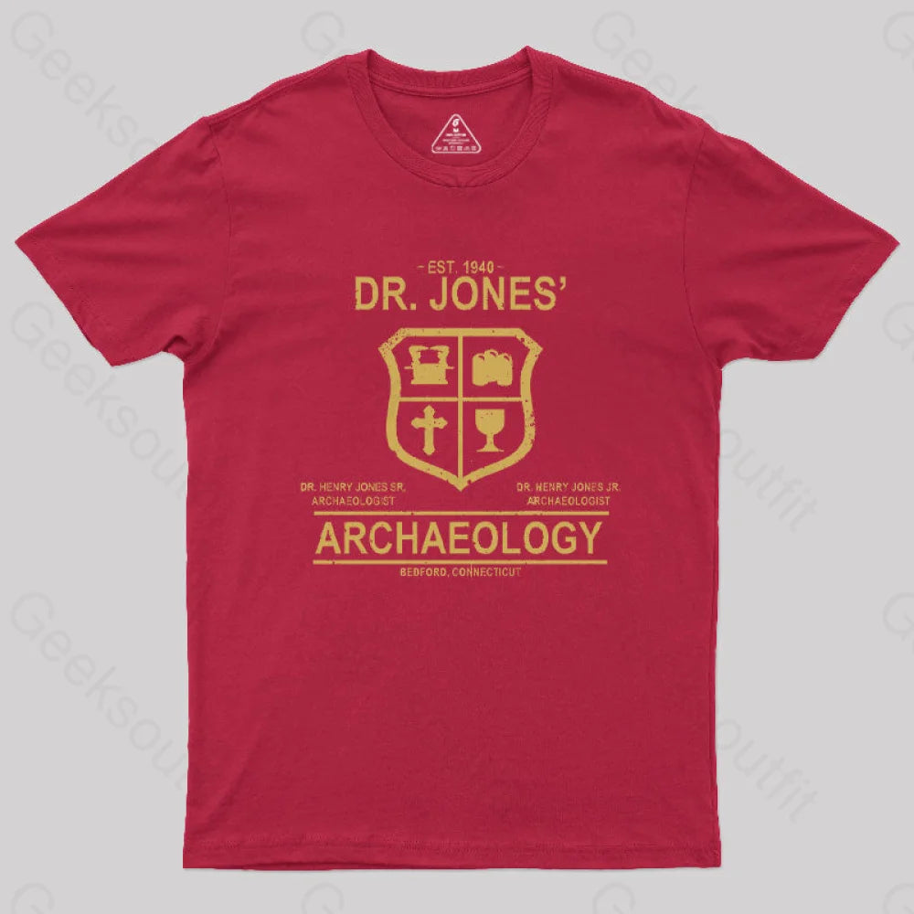 Dr. Jones’ Archaeology Classic T-Shirt Red / S