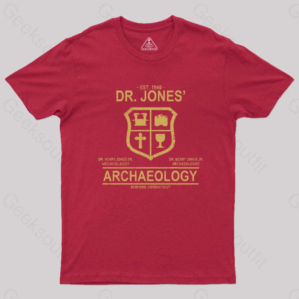 Dr. Jones’ Archaeology Classic T-Shirt Red / S