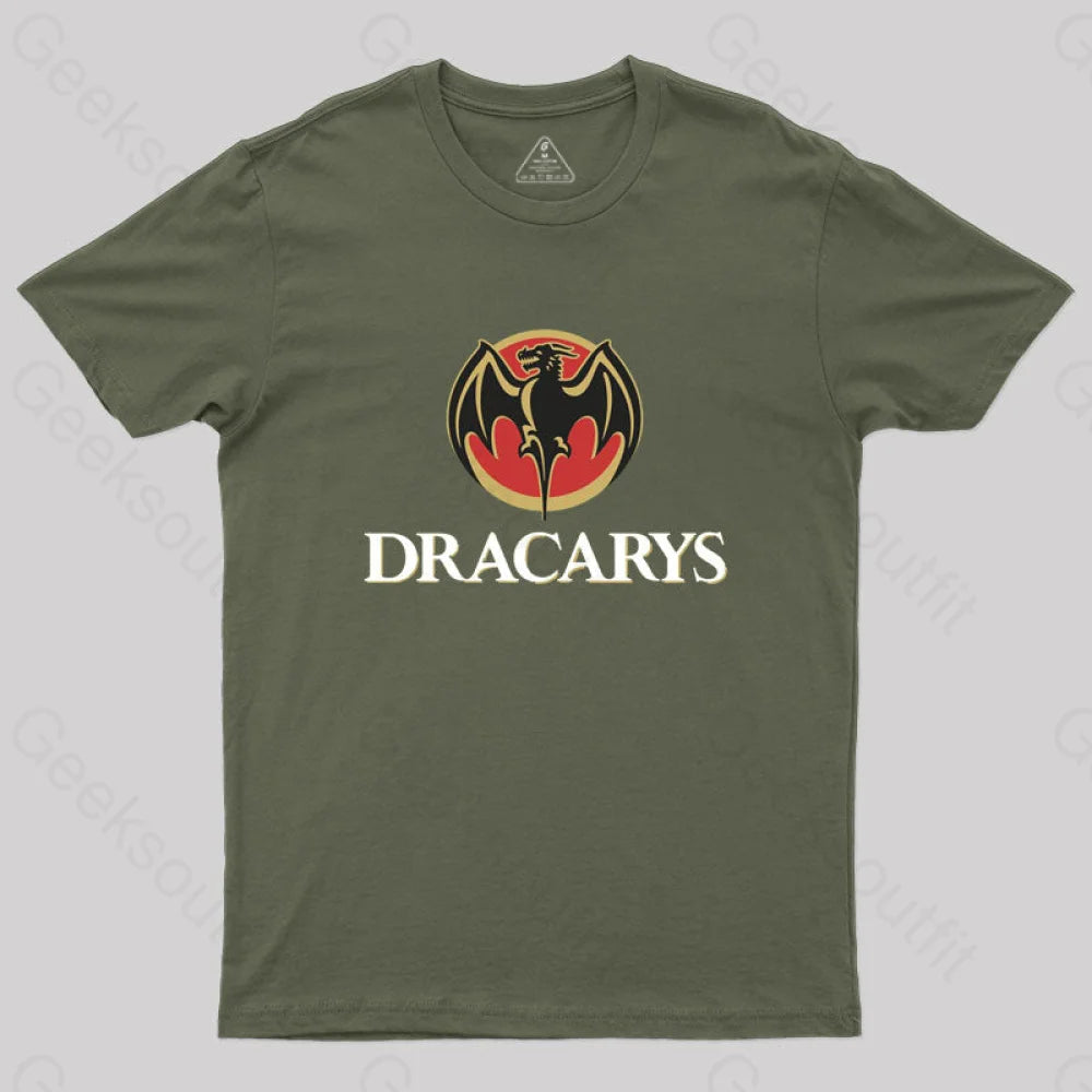 Dracarys Rum Geek T-Shirt Army Green / S