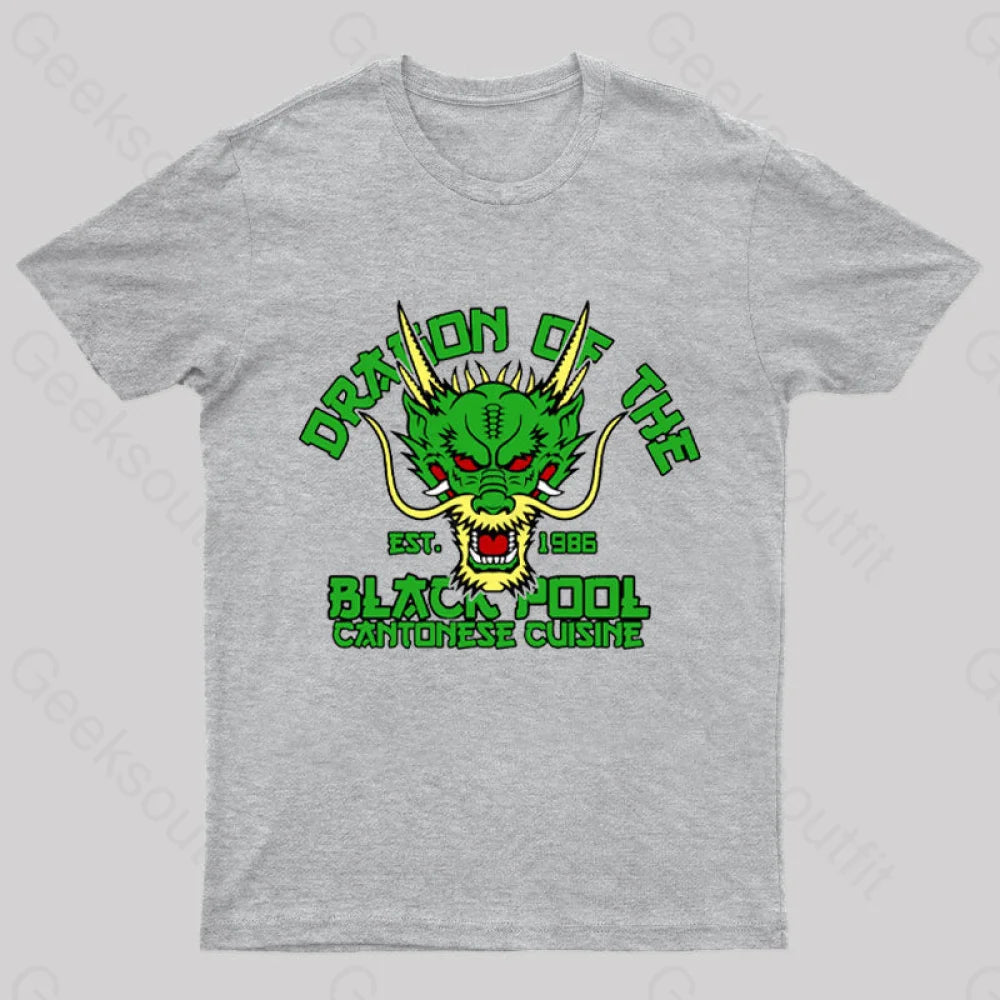 Dragon Of The Black Pool Geek T-Shirt Grey / S