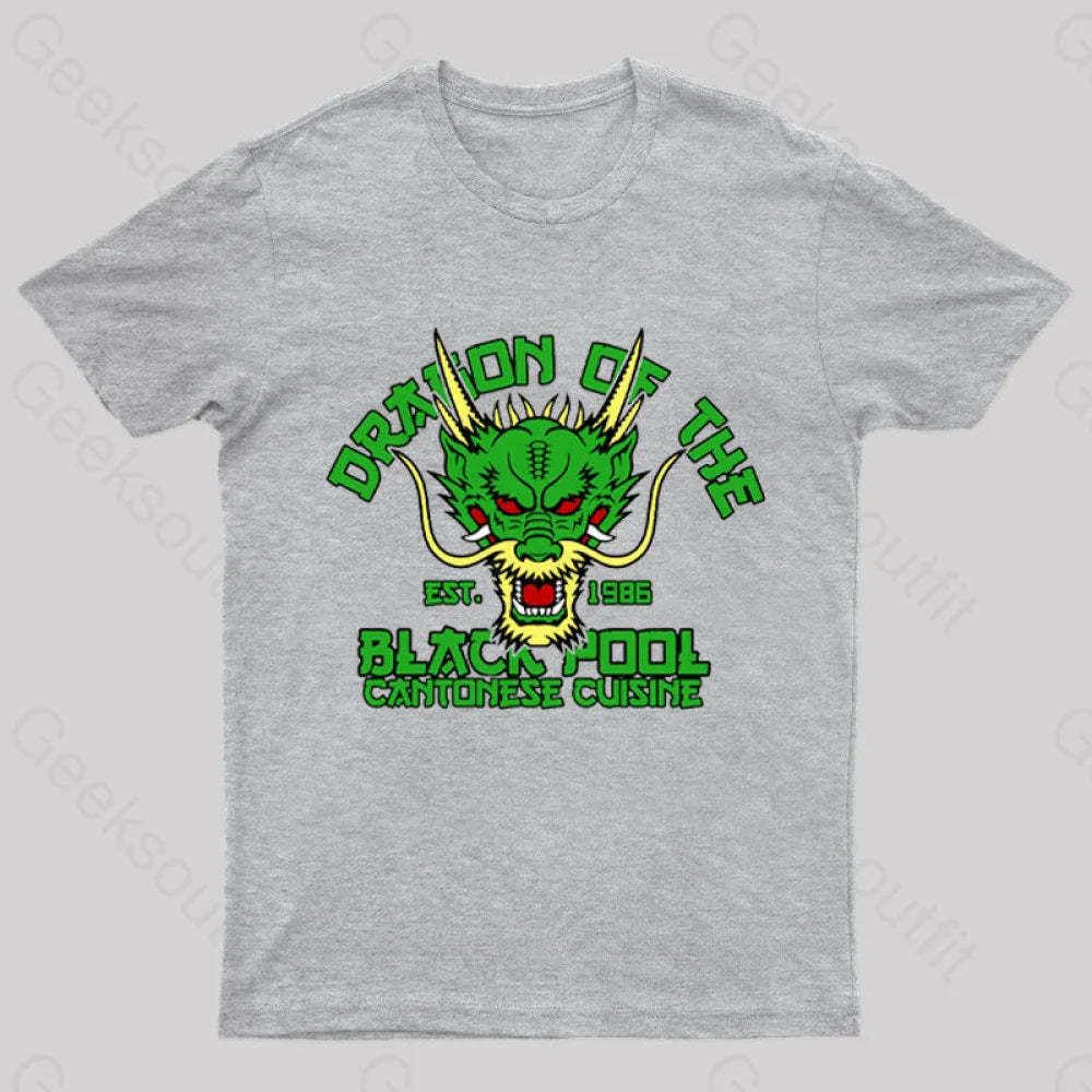 Dragon Of The Black Pool Geek T-Shirt Grey / S