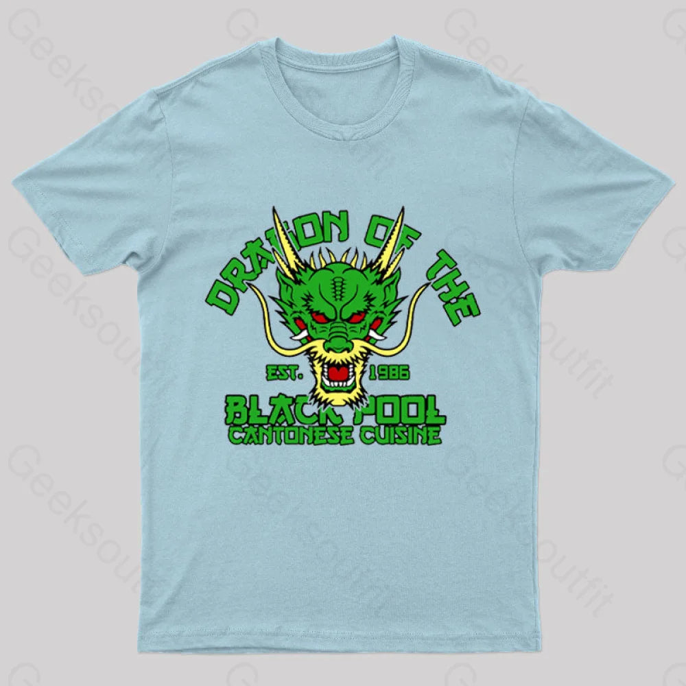 Dragon Of The Black Pool Geek T-Shirt Light Blue / S