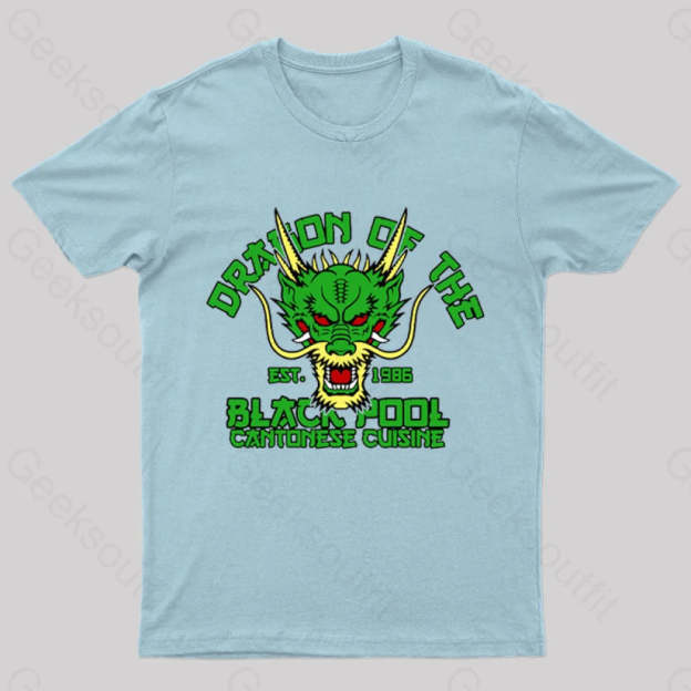 Dragon Of The Black Pool Geek T-Shirt Light Blue / S