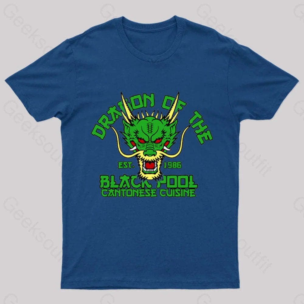Dragon Of The Black Pool Geek T-Shirt Navy / S