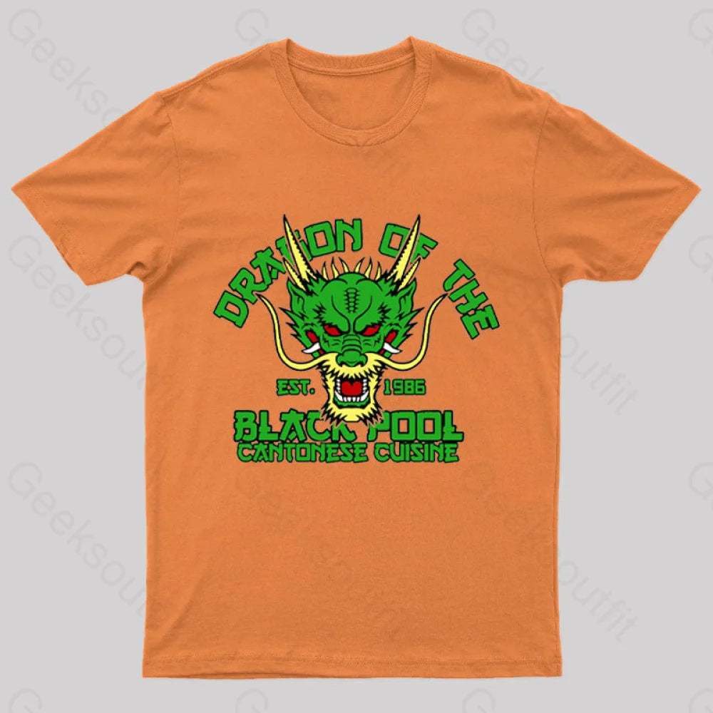 Dragon Of The Black Pool Geek T-Shirt Orange / S