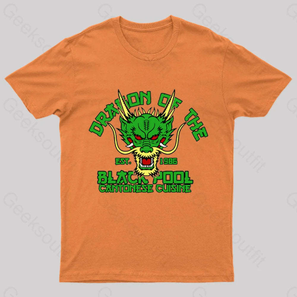 Dragon Of The Black Pool Geek T-Shirt Orange / S