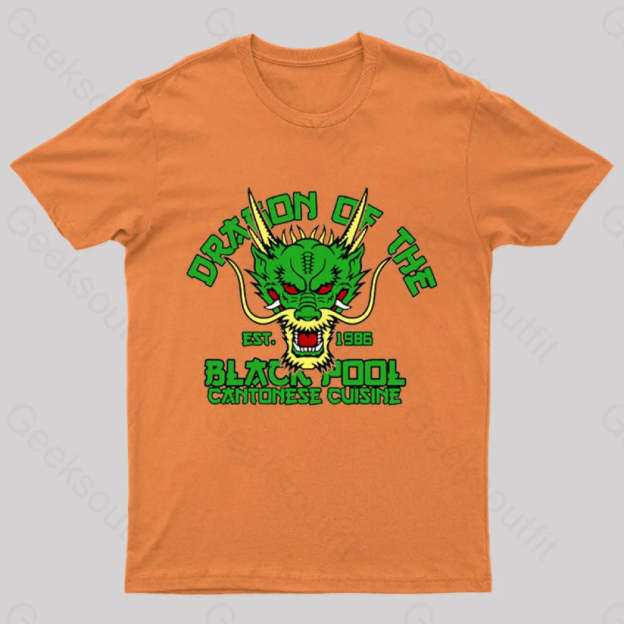 Dragon Of The Black Pool Geek T-Shirt Orange / S
