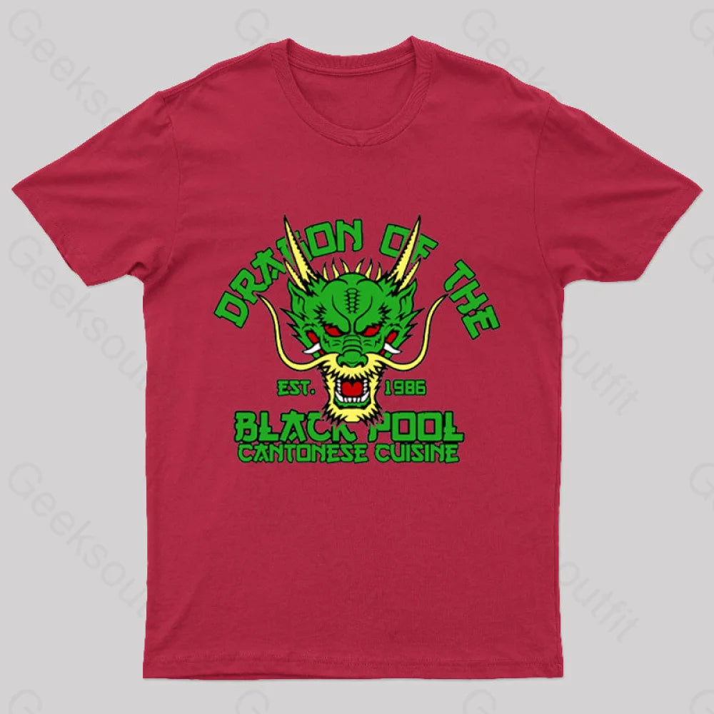Dragon Of The Black Pool Geek T-Shirt Red / S
