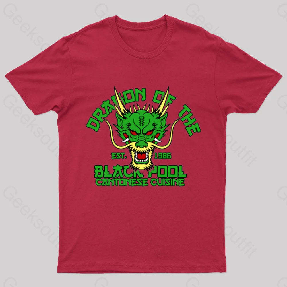 Dragon Of The Black Pool Geek T-Shirt Red / S