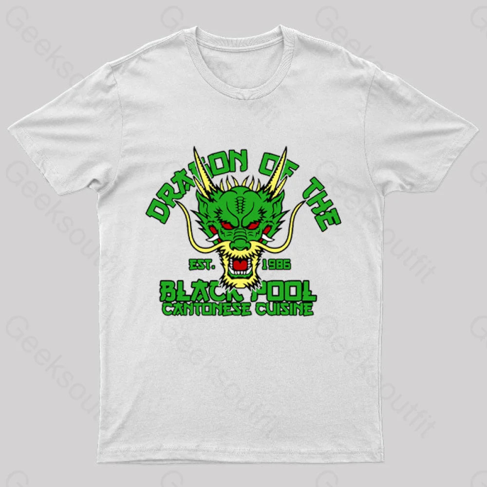 Dragon Of The Black Pool Geek T-Shirt White / S