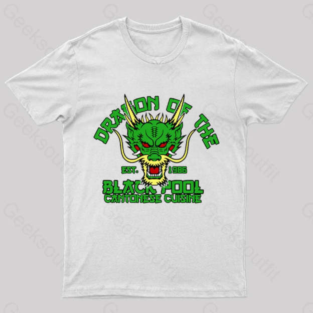 Dragon Of The Black Pool Geek T-Shirt White / S
