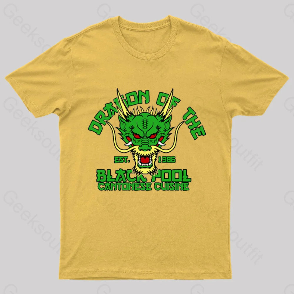Dragon Of The Black Pool Geek T-Shirt Yellow / S